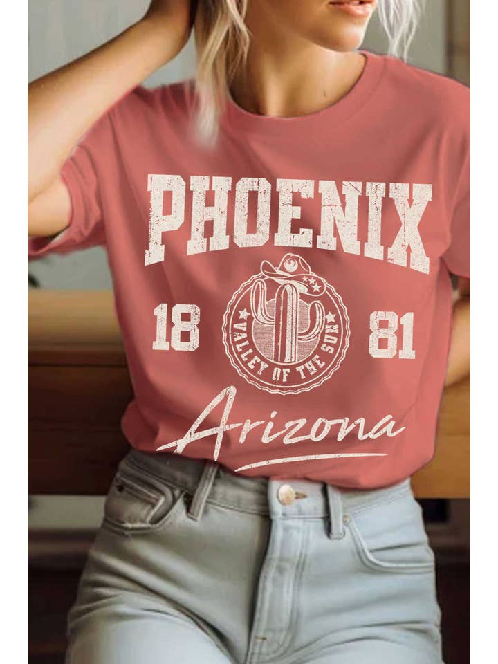 Rustee Clothing - Wholesale Screen Printed T-Shirt - Women's - PHOENIX ARIZONA VALLEY OF THE SUN 1881 GRAPHIC TSHIRTS8