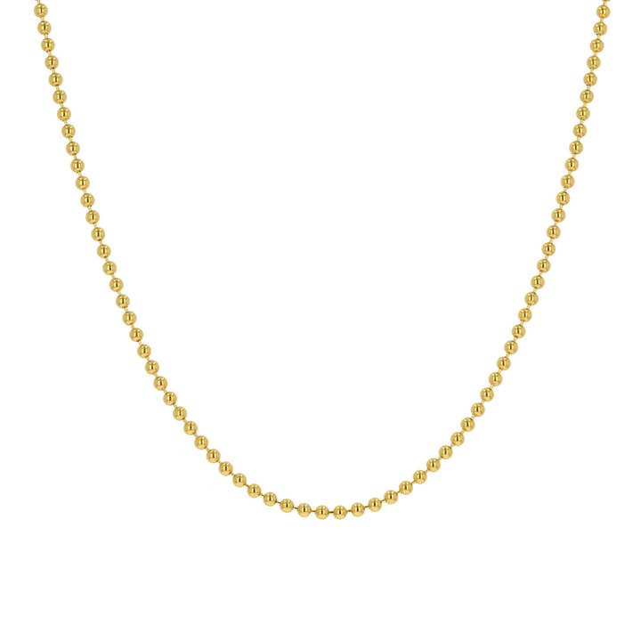 14K Yellow Gold 2mm Bead Chain for wholesale by Rachel Reid Jewelry