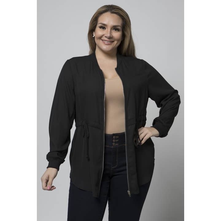 LIGHTWEIGHT ZIP FRONT JACKET for wholesale by Curve Market