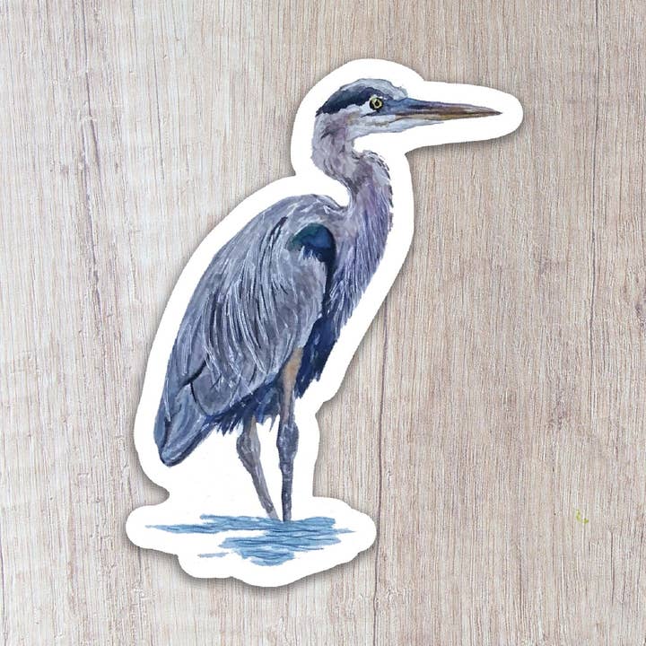 Great Blue Heron Sticker for wholesale by Brush & Bark
