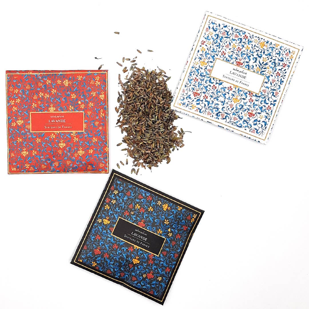 Senteurs De France - Wholesale Sachet - Bag of natural lavandin pattern with white illuminations1