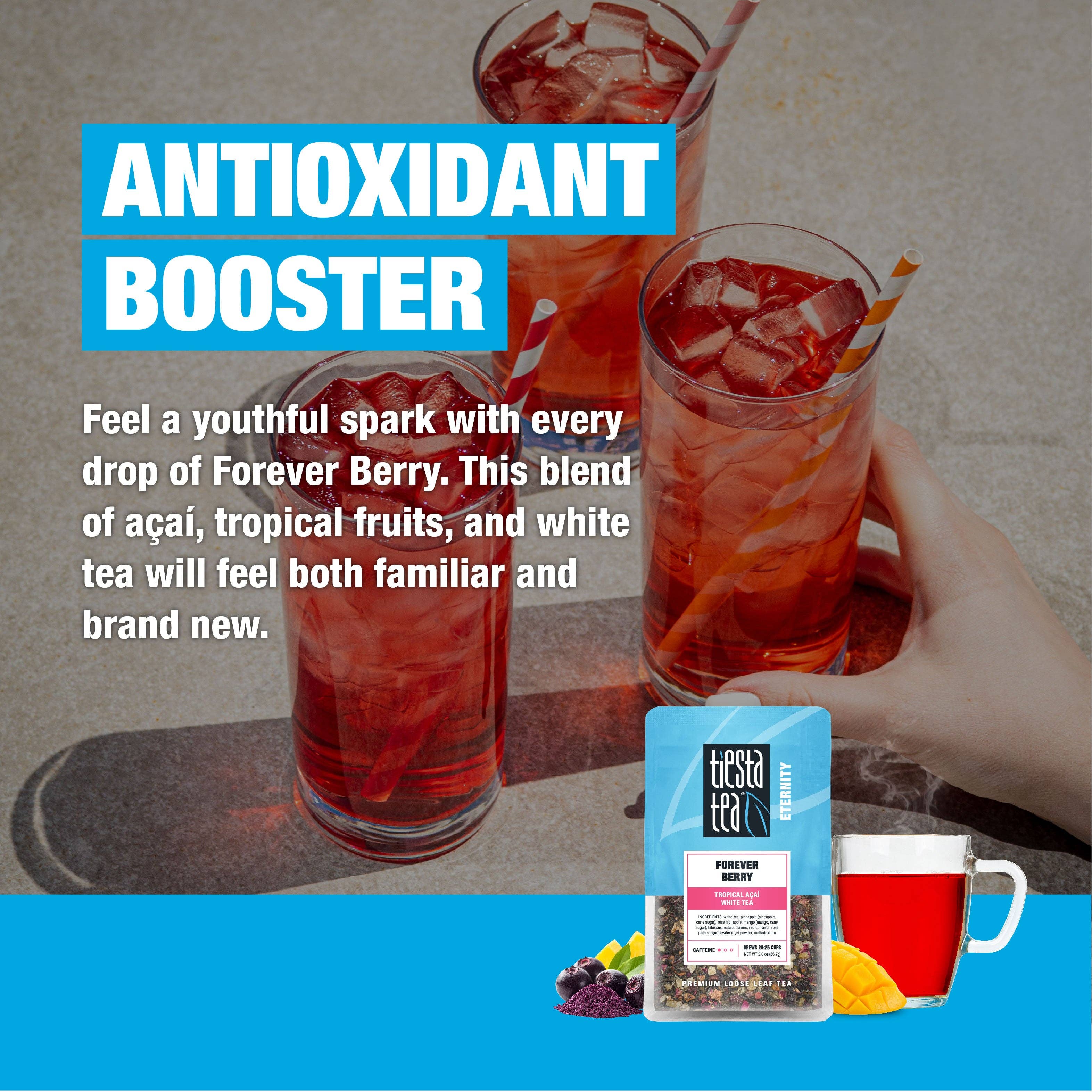 Tiesta Tea Company (loose leaf teas & accessories) - Vente Thé en vrac - Forever Berry - Thé Blanc Tropical Açaï16