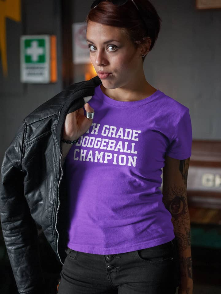 Women's 5th Grade Dodgeball Champion Cotton-blend T-shirt for wholesale by FletcherTees