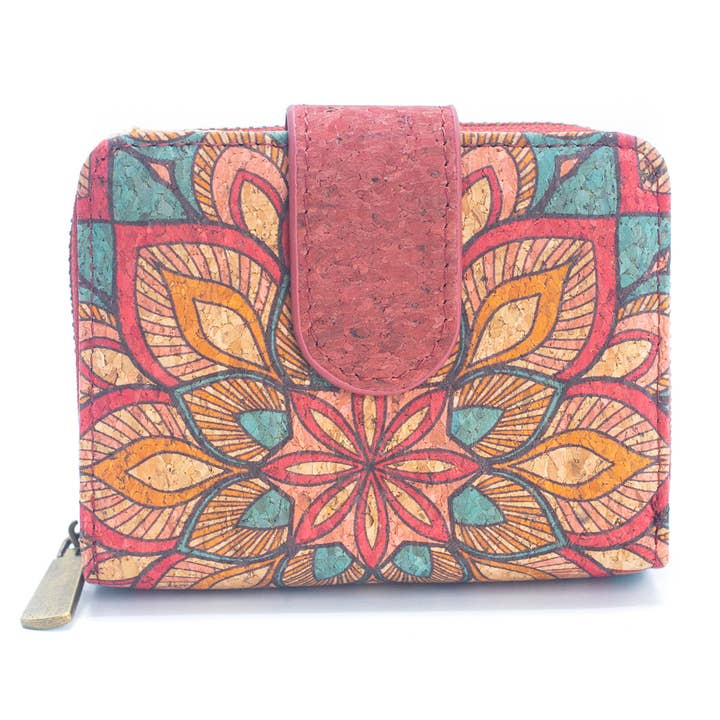 Meninas Bonitas Cork – wholesale Wallet – Women's – Natural Cork Printed Women's Short Card Wallet BAG-2238
