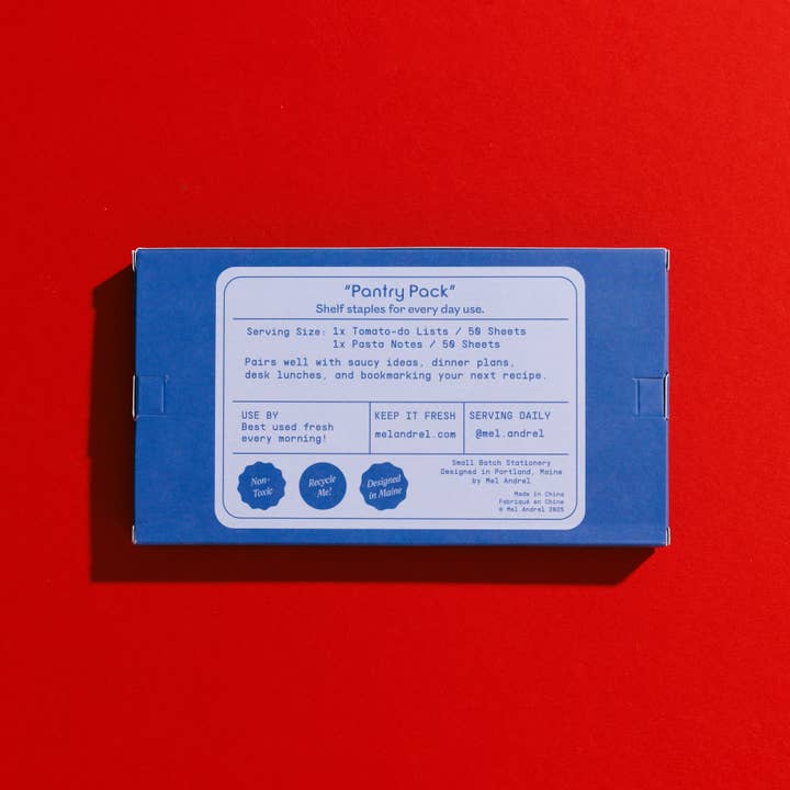 Mel Andrel - Wholesale Sticky Notes - Pantry Pack - Pasta + Tomato Sticky Note 2 Pack1