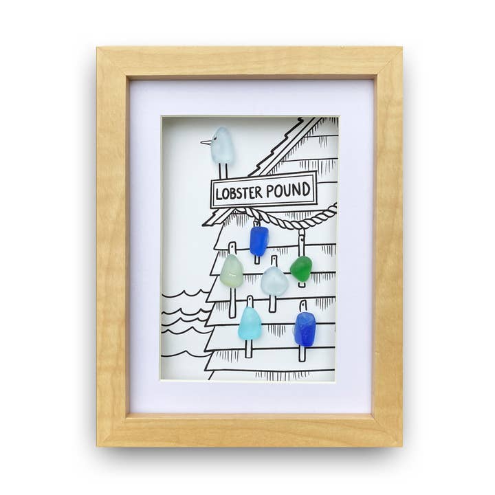 Lobster Pound, Sea Glass ART for wholesale by LISART LLC