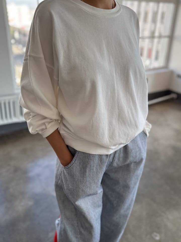 Cali Jersey Sweatshirt (2S-2M-1L) for wholesale by Le Bon Shoppe