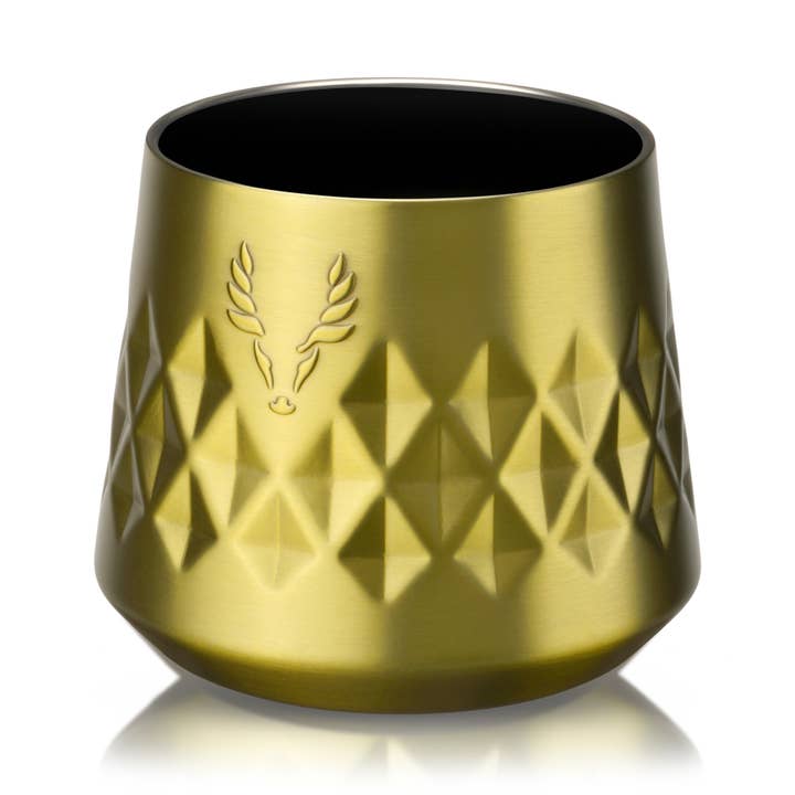 Viski - Wholesale Cocktail/Liquor Glass - Paragon Double Walled Insulated Whiskey Tasting Glass - Gold