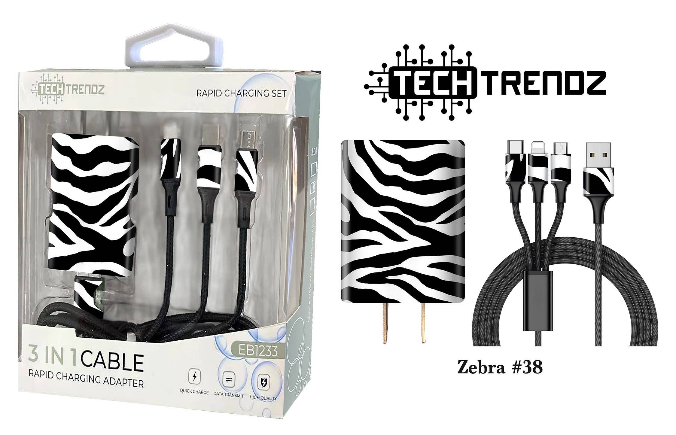 Tech Trendz – wholesale Charging cable – Quick Charging All In One Set25