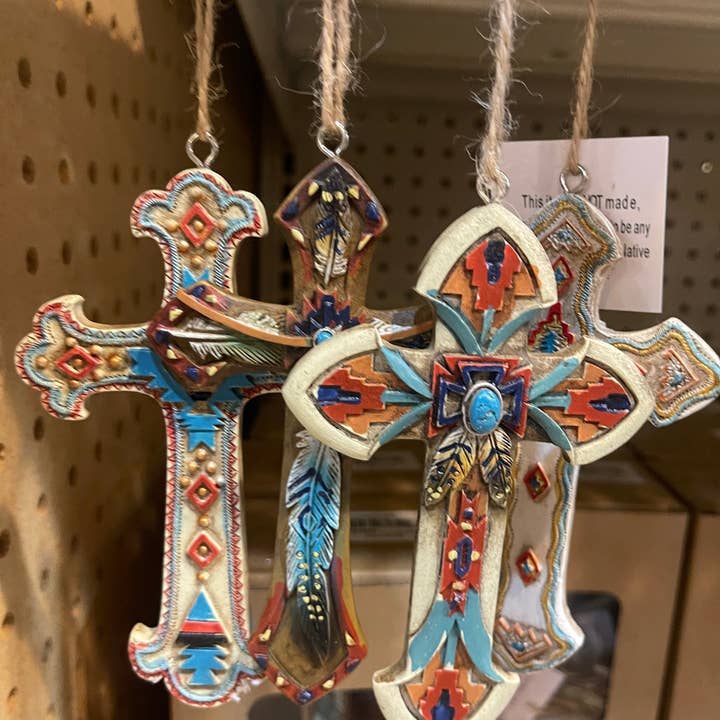 Broads Market - Wholesale Ornament Set - Western Aztec Cross Ornaments