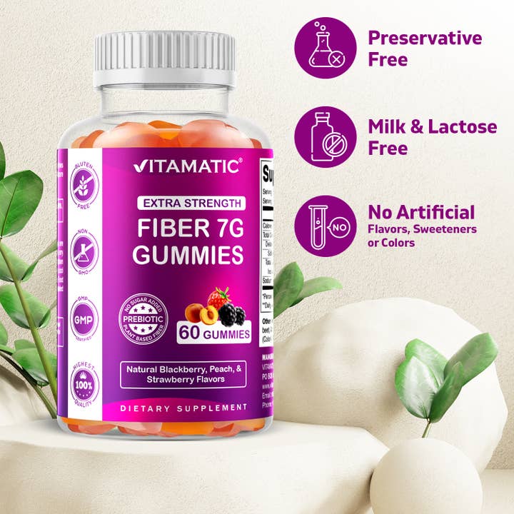 Vitamatic – wholesale Oral supplement/vitamin – Vitamatic Prebiotic Fiber Gummies for Adults - 7G Fiber