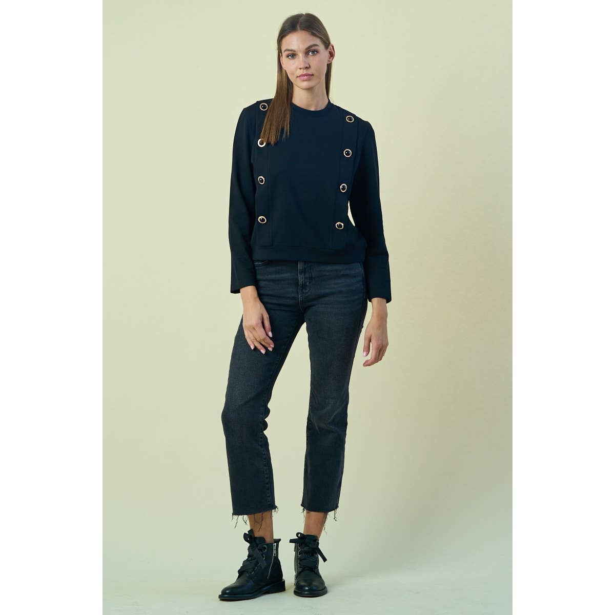 The GREii – wholesale Knit top – Women's – Santa Novelty Elegant Knit Top with Button Details4