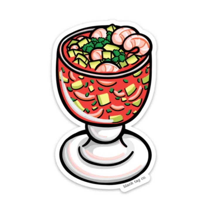 The Coctel De Camaron Sticker for wholesale by Blank Tag Co. Stickers - Waterproof Stickers
