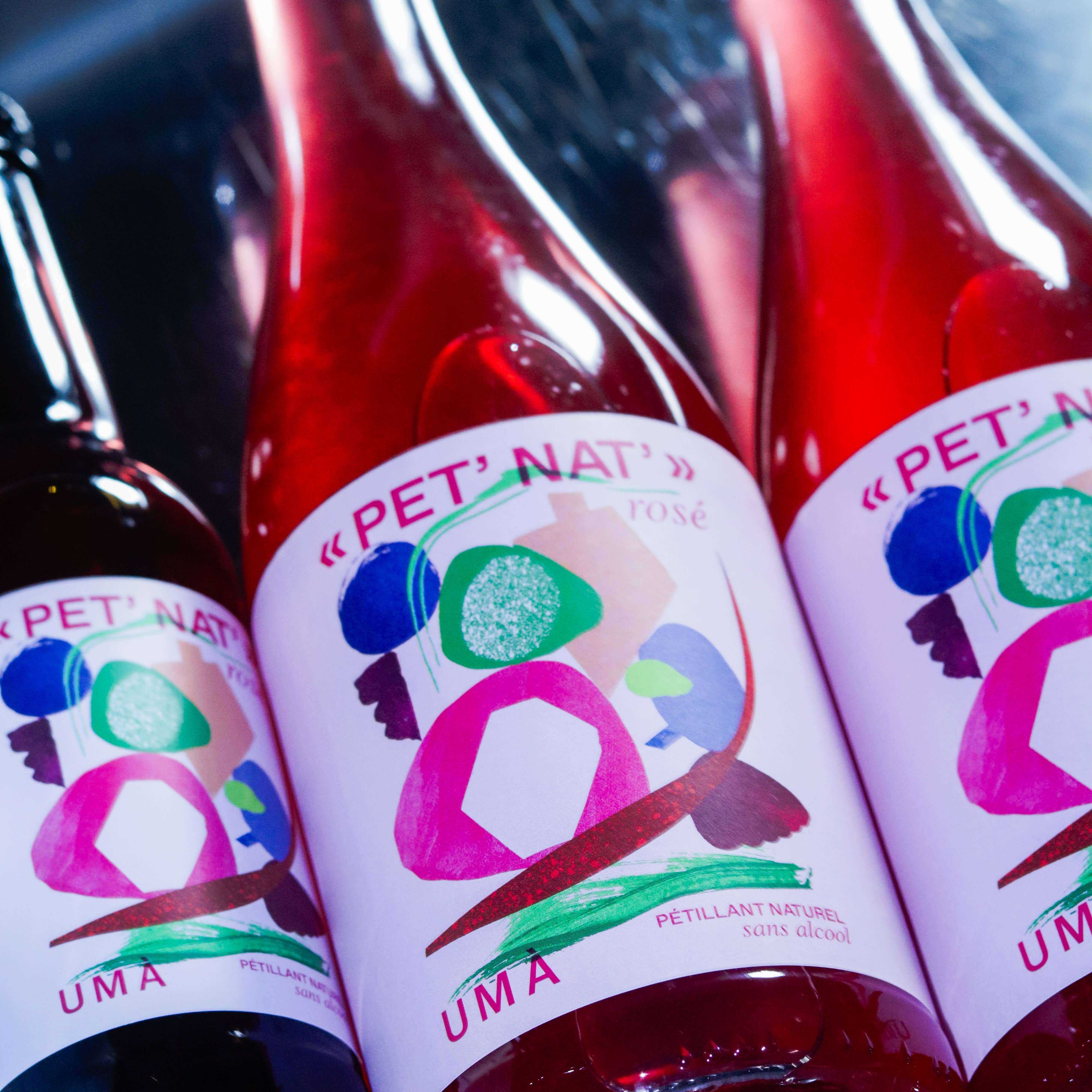 UMÀ - Vente Sodas/boissons gazeuses - "Pet'Nat'" rosé sans alcool bio - 6 x 75cl 1