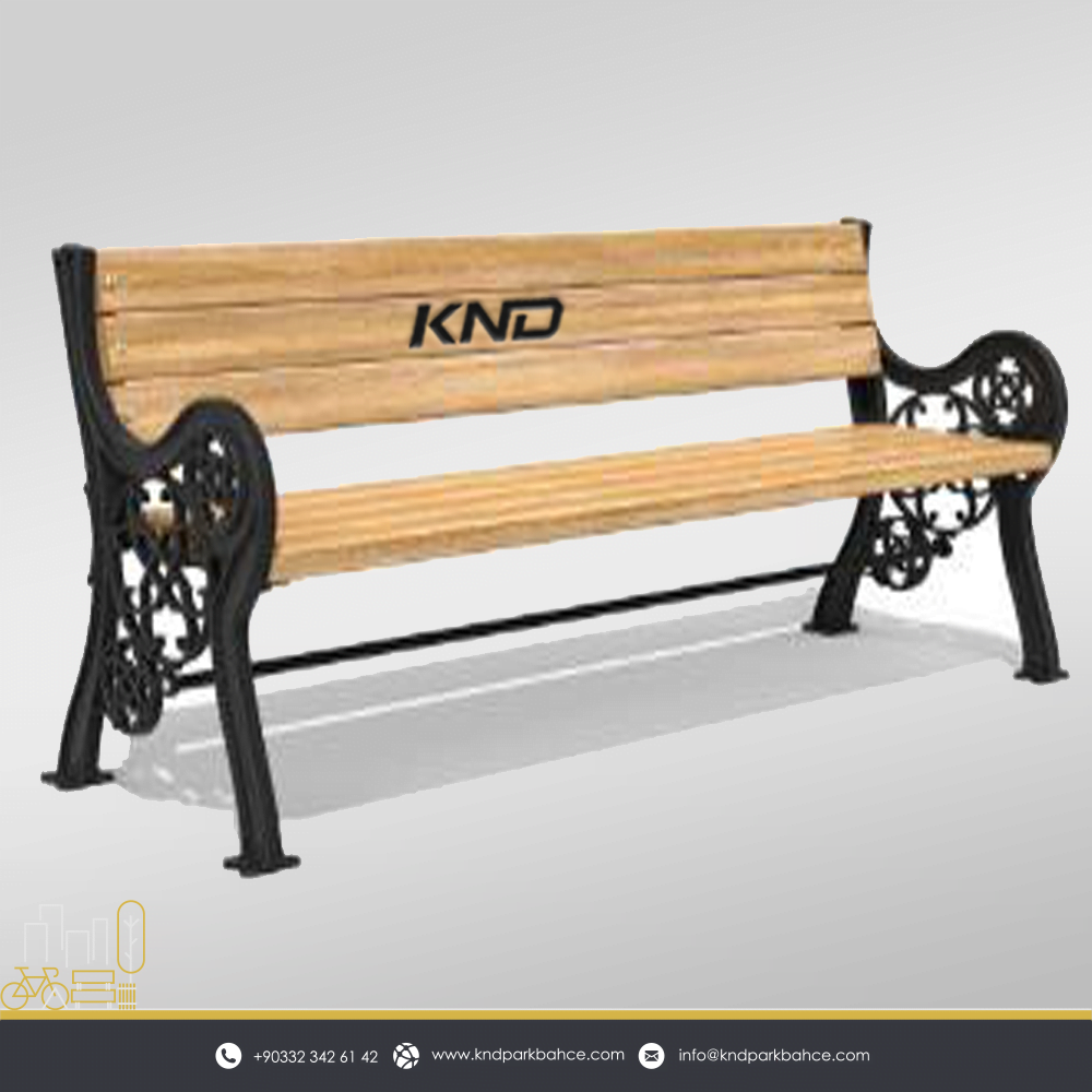 Deholzwart GmbH - Vente Chaise d'extérieur - Banc de jardin en bois et fonte, brun, design britannique classique2