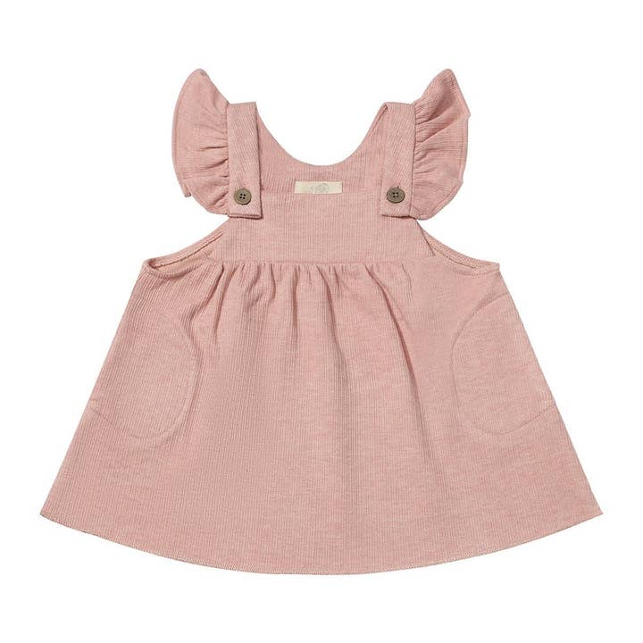 Opal Pinafore Dress in Rose for wholesale by Vignette