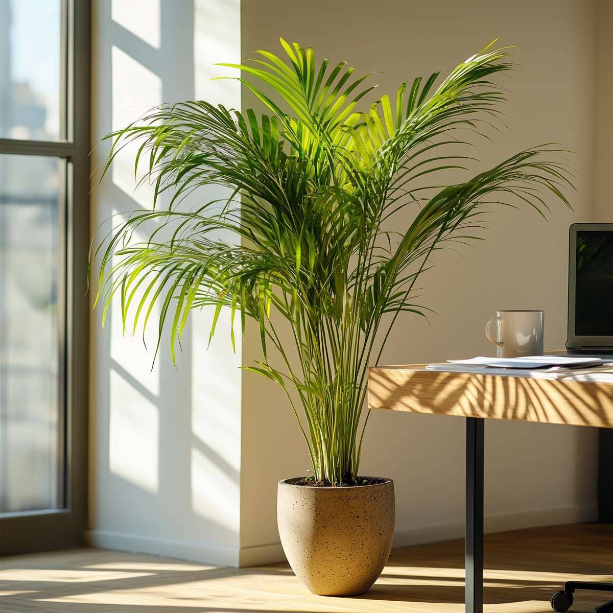 Oasis of Life - Wholesale Live Plant - Areca Palm – 2 Plants – Dypsis Lutescens – Height 100–120cm – Ø21cm – Large Air-Purifying Areca Palms – Easy-Care Houseplants – Tropical Green for Living Room, Office & Conservatory7