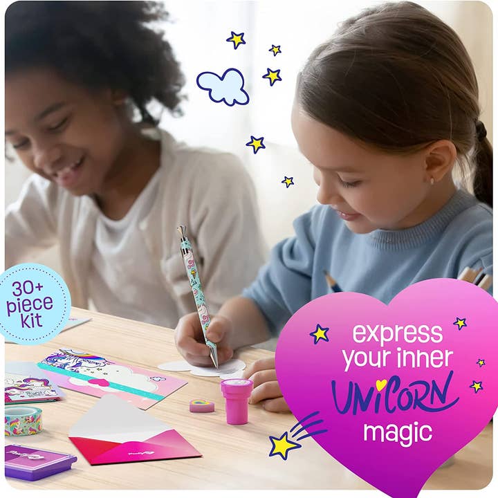Dan&Darci – Großhandel Briefpapier-/Postkarten-Set – Briefpapier-Set mit Einhornmotiv