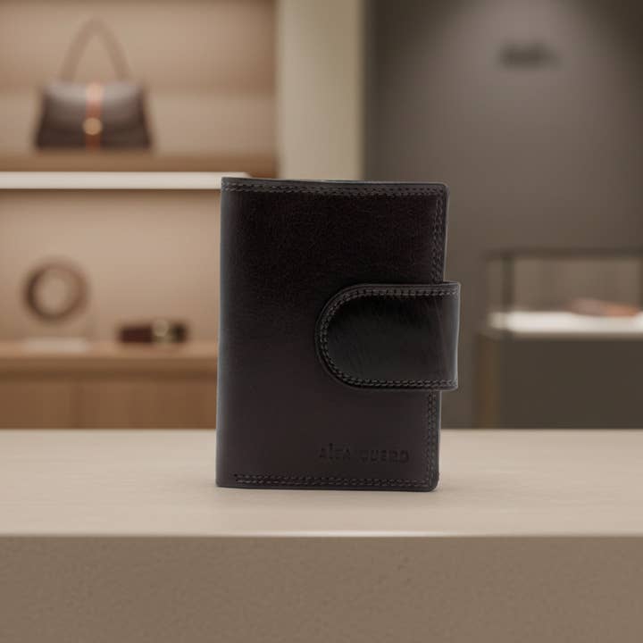 Portefeuille en cuir véritable RFID – Marron pour la vente par Alta Quero