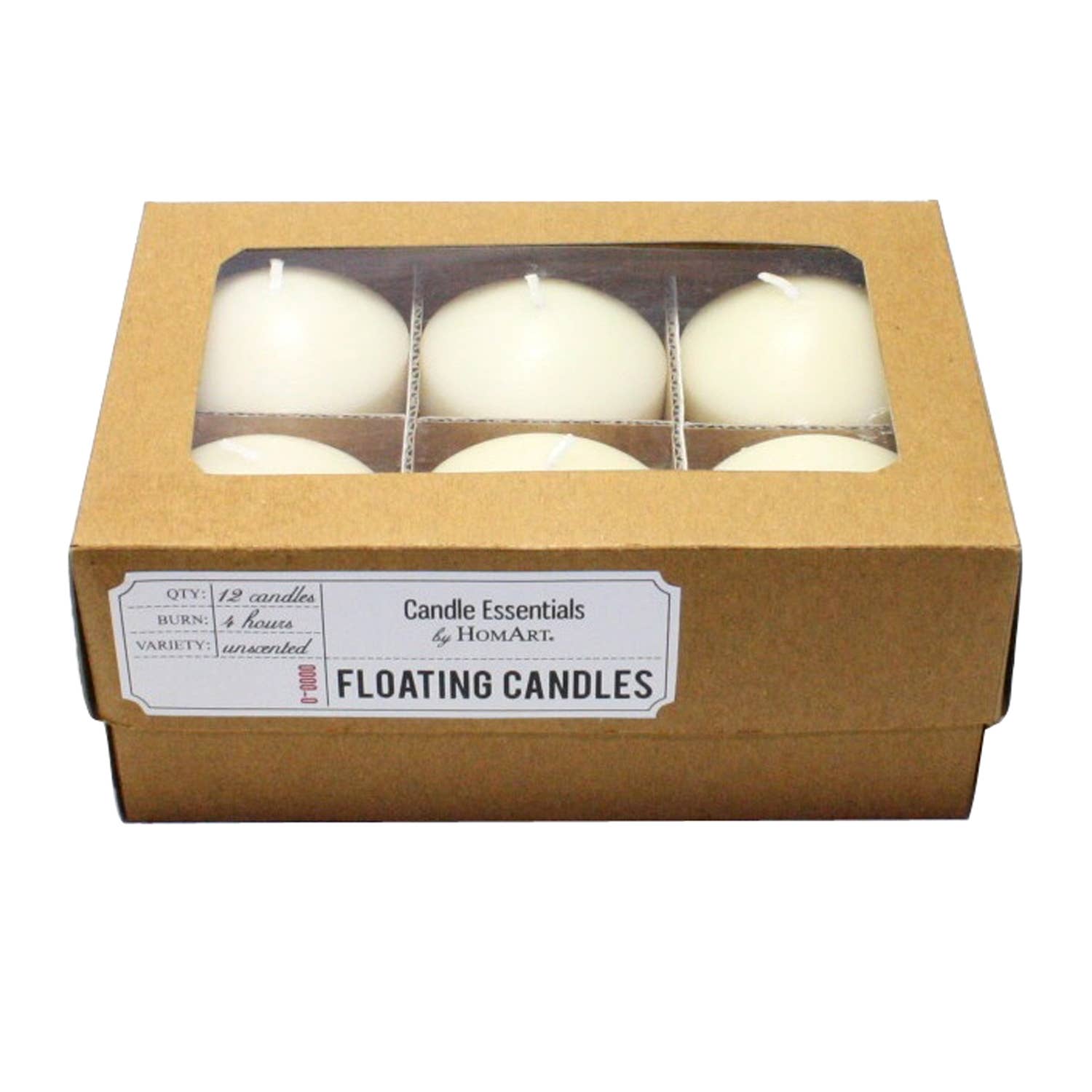 HomArt – wholesale Floating candle – Floating Candles - Box of 12 - Ivory1