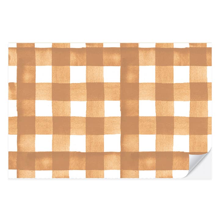 Brown Gingham Placemat Pad for wholesale by Cami Monet