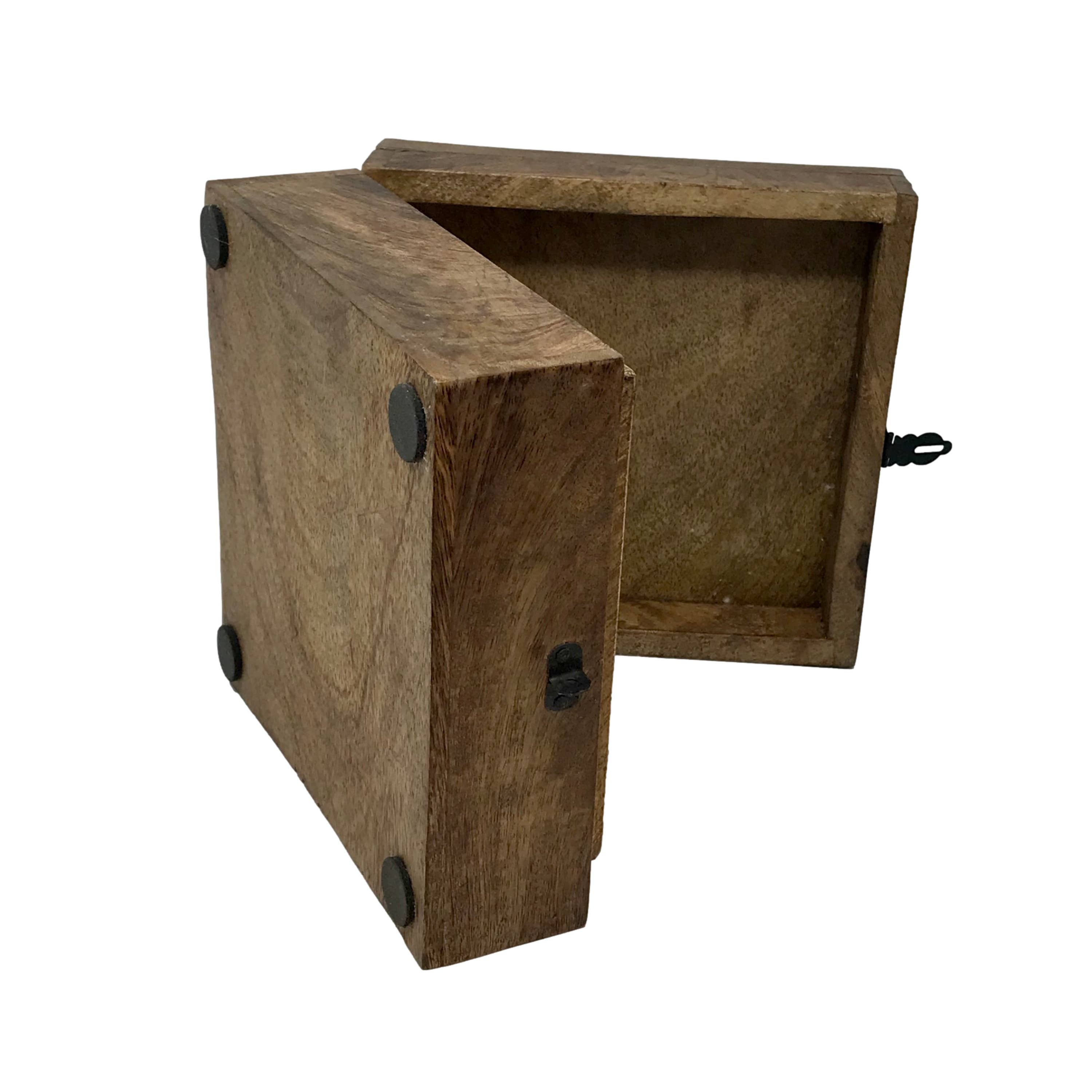 Wilco Home - Wholesale Decorative Box - Carved Wood "Water Ripples" Hinged Box-Fall Christmas9