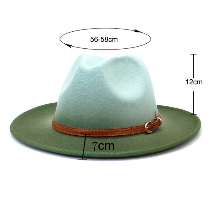 ACCITY - Wholesale Fedora - Women's - WOMEN WARM COLOR MATCHING BELT PANAMA HAT_CWAH070713