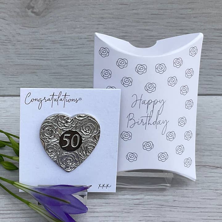 50th Birthday Token for wholesale by Compton & Clarke