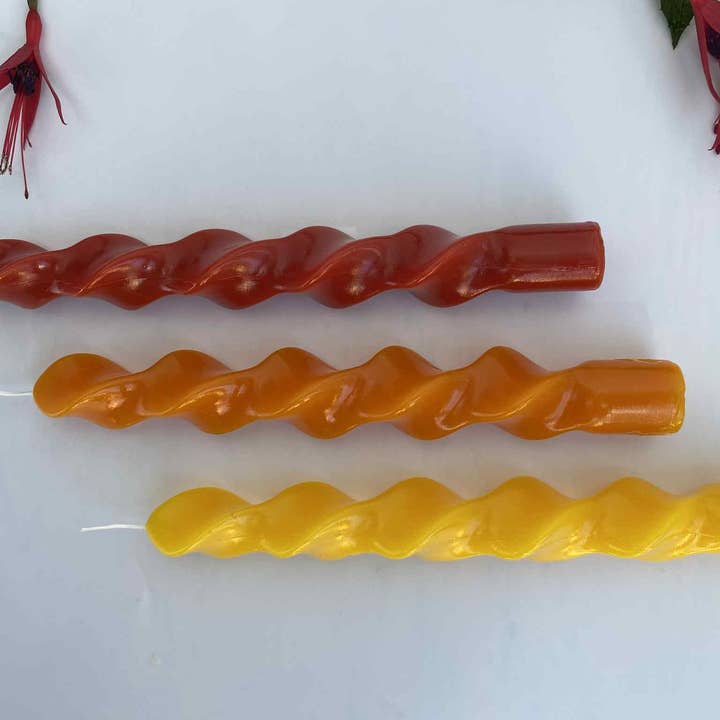 Little Lottie’s - Wholesale Tapered Candle/Candlestick - Twist Taper Candles - Dinner Candles - Autumn Tones1