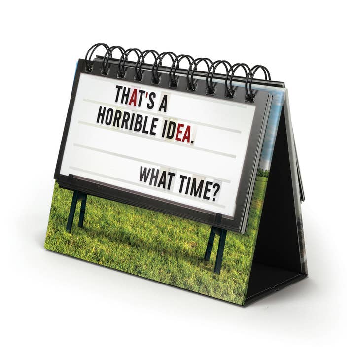 Fred & Friends - Wholesale Book - Adult - The Daily Marquee - Desktop Flipchart