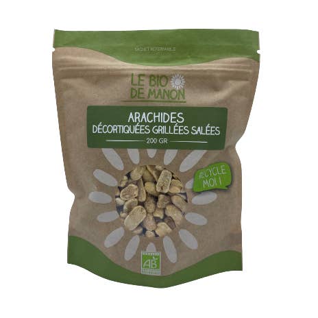 Roasted salted peeled peanuts for wholesale by Le bio de Manon