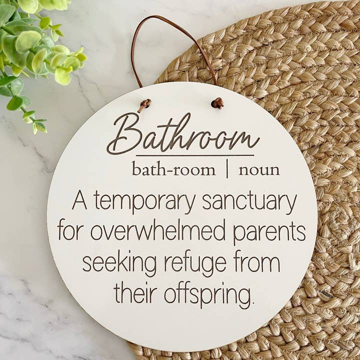 Poppys designs - Wholesale Bathroom Sign - Bathroom definition sign, sign for bathroom