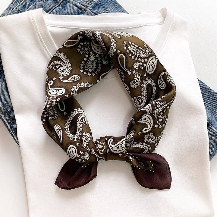 SueSilkHK - Wholesale Scarf - Women's - Vintage Paisley pattern silk scarf for men/100% mulberry Silk Scarf/Blue Paisley scarf/Silk head scarf/Silk hair scarf/Silk neck scarf/Silk bandana