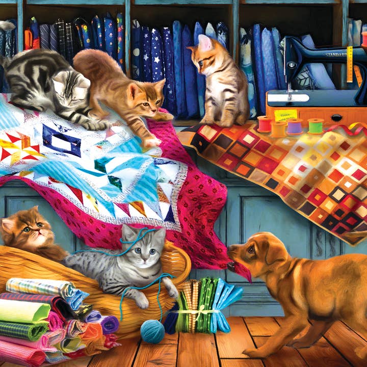 Puzzle de 1000 pièces 0272 Quilting Room Mischief pour la vente par SunsOut