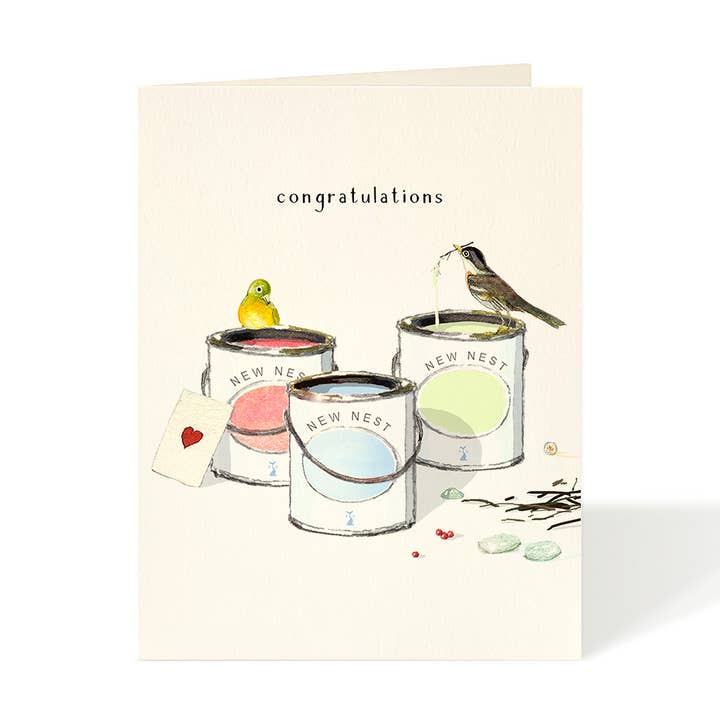 Felix Doolittle - Wholesale Congratulations card - New Nest - New Home Card