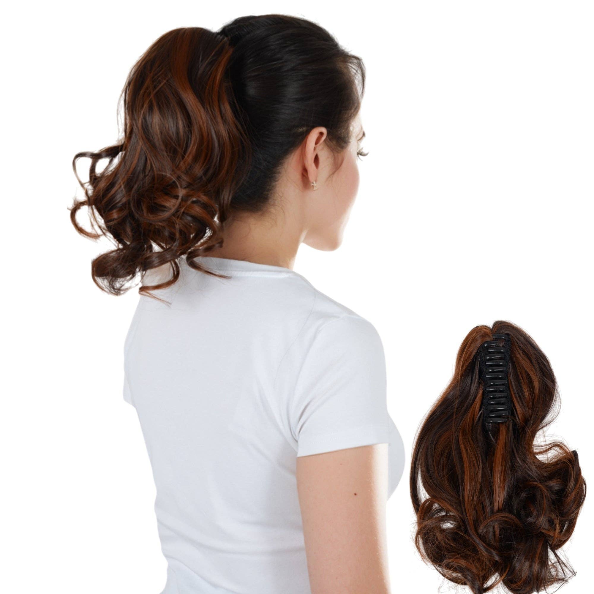 AK Brand - Wholesale Hair Extensions - Claw Clip Curly Ponytail Extension 9" Synthetic Hairpiece0