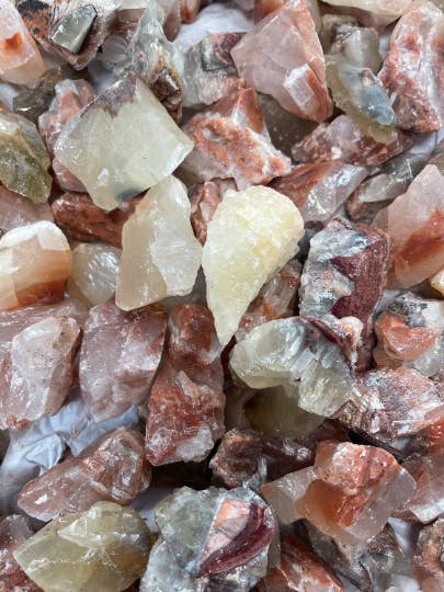 ROUGH TRI COLOR CALCITE, Tricolor Premium Grade for wholesale by CaNatureLover