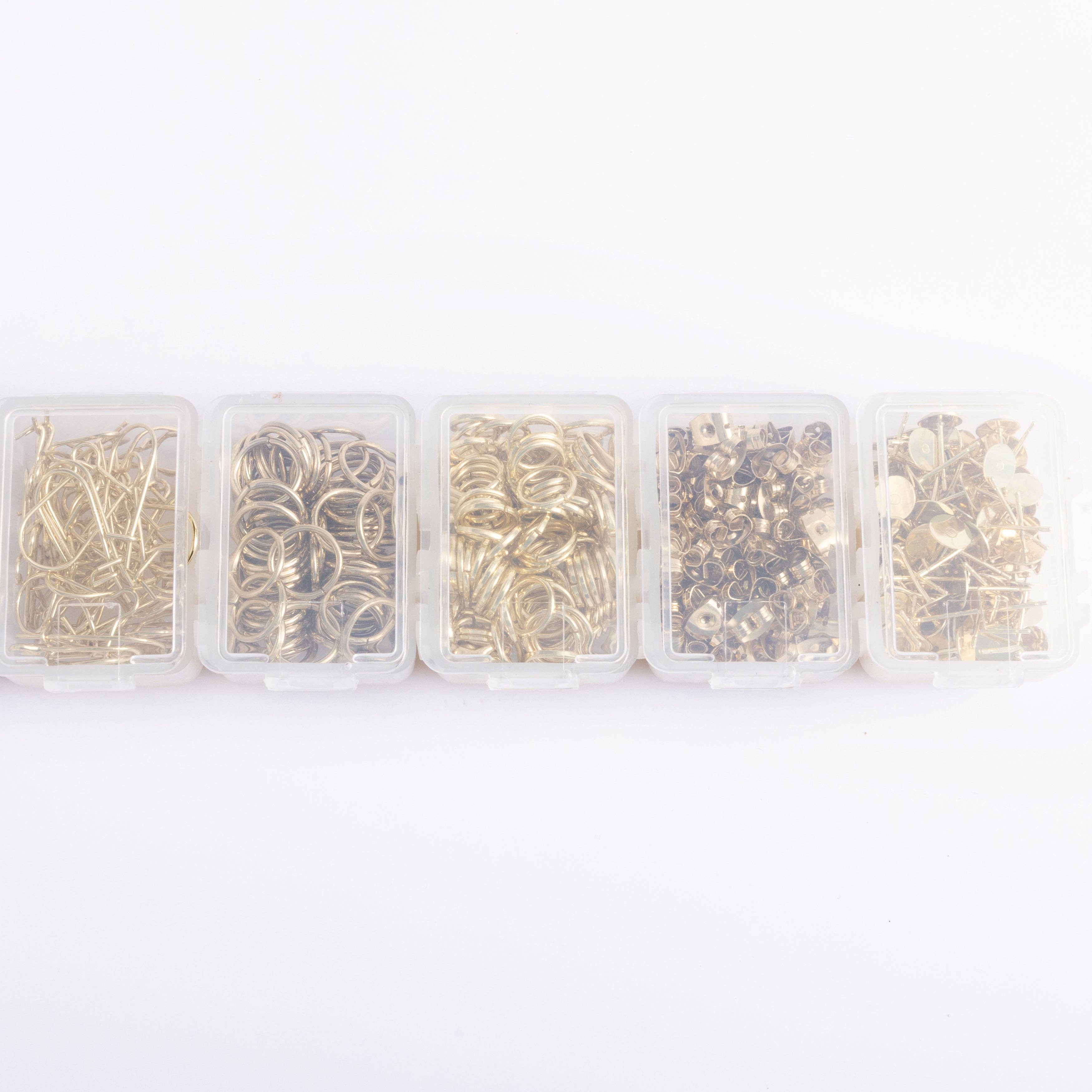 Jewelry Made by Me - Wholesale DIY Craft Kit - Gold Essential Earring Findings Kit, 575pcs1