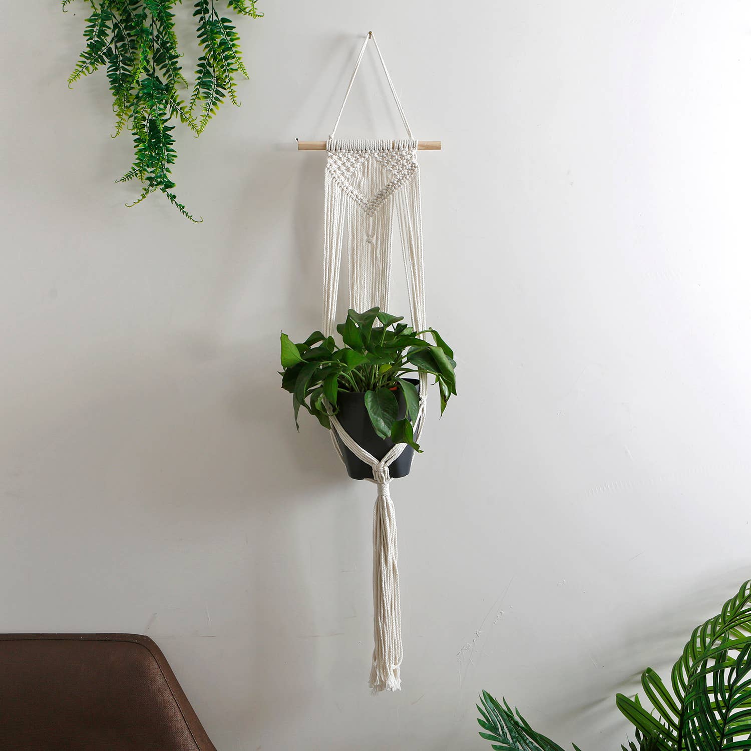 Sparkle Being - Wholesale Hanging Planter - Macrame Cotton Rope Plants Hanging Pots Holder Stand3