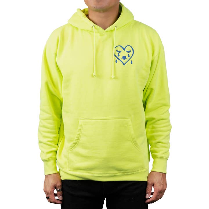 Sad Boys Classic Hoodie | Fluorescent Yellow for wholesale by Sad Sad Club