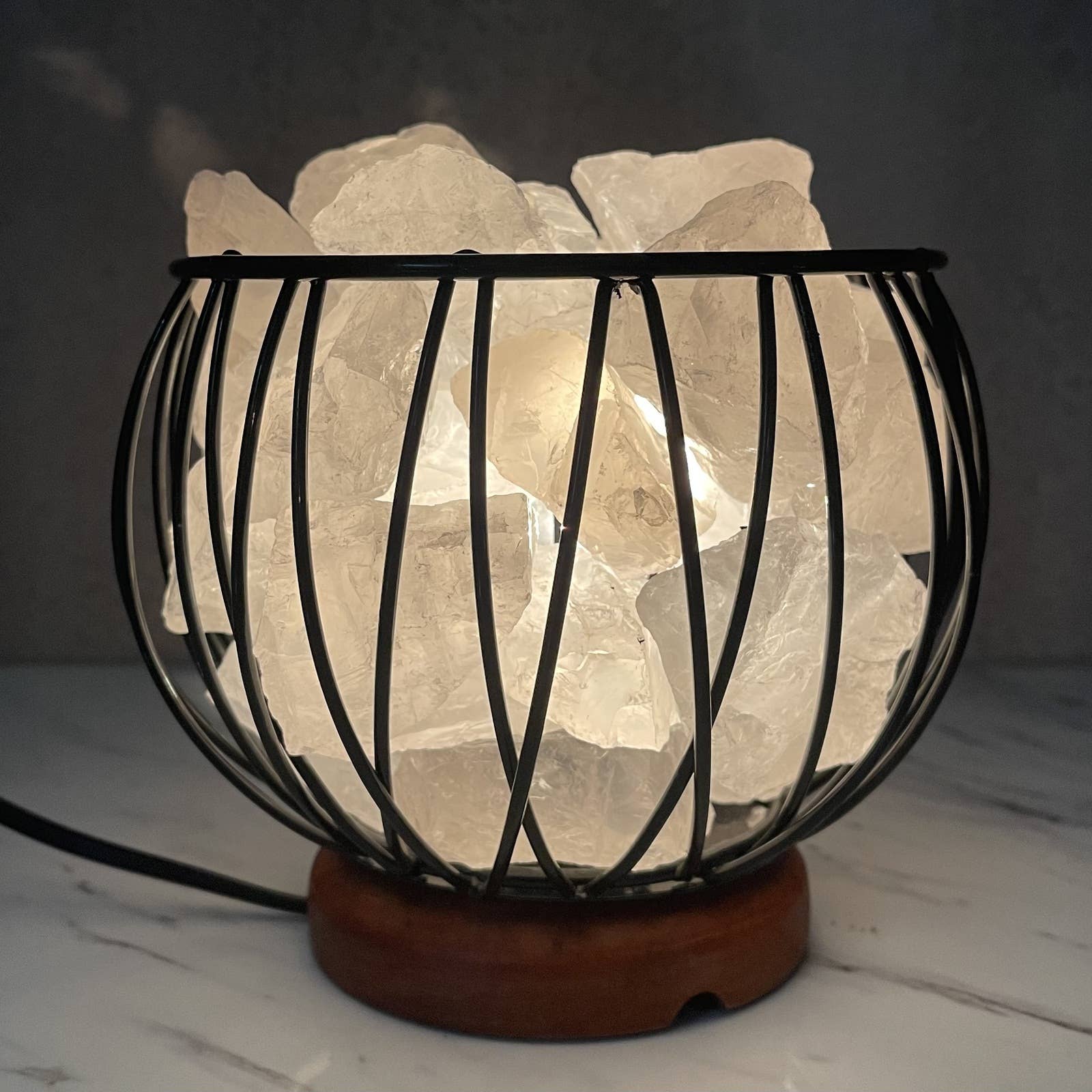 SALTCO AUSTRALIA - Vendita all'ingrosso Lampada da scrivania/d'accento - Lampada da cesto in cristallo di quarzo trasparente1