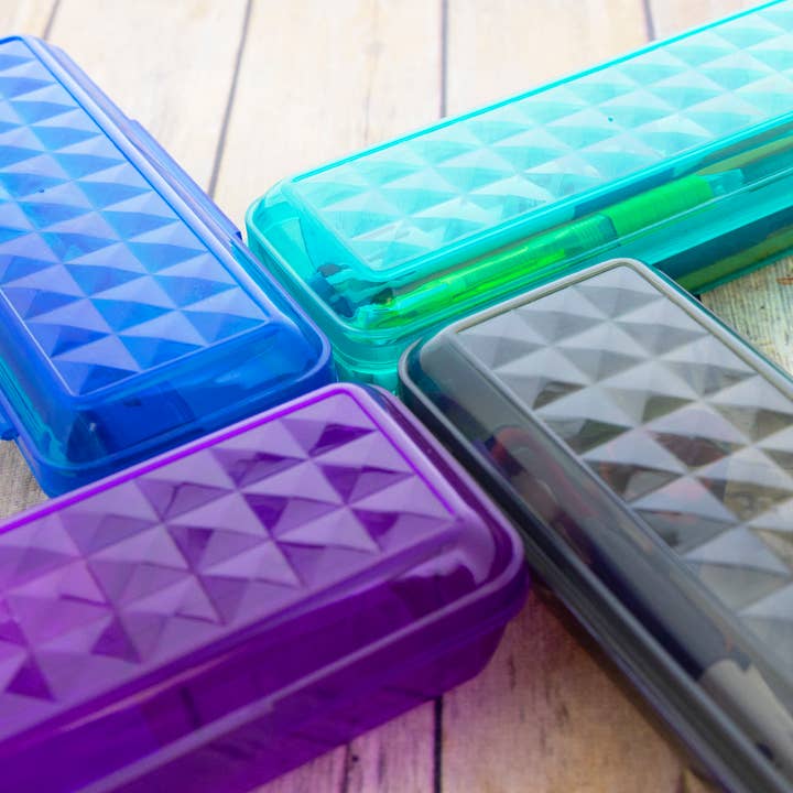 BAZIC Products - Wholesale Pencil Case/Pouch - 8" LUCENT Pencil Case Organizer Box