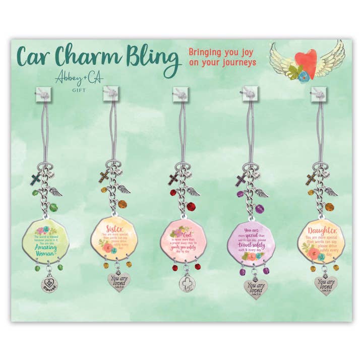 Espositore Car Charm Bling per la vendita all'ingrosso da parte di Abbey + CA Gift