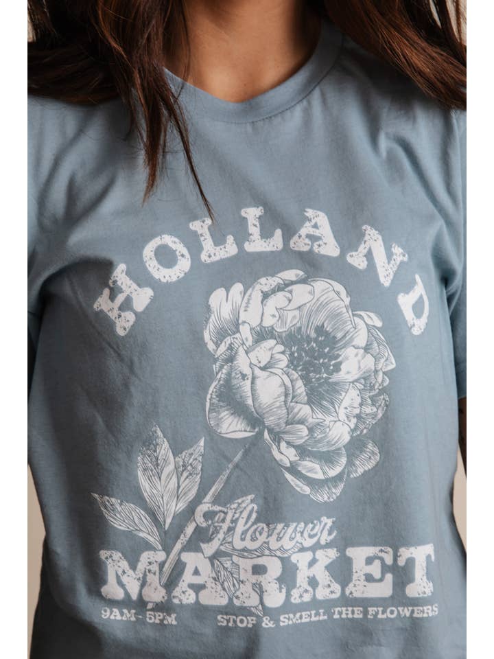 Crowned Free - Wholesale Screen Printed T-Shirt - Women's - Holland Flower Market Tee7