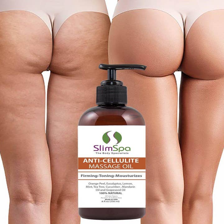 SlimSpa The Body Care Specialists - Wholesale Bath/Body Oil - Anti-Cellulite Massage Oil 8oz1