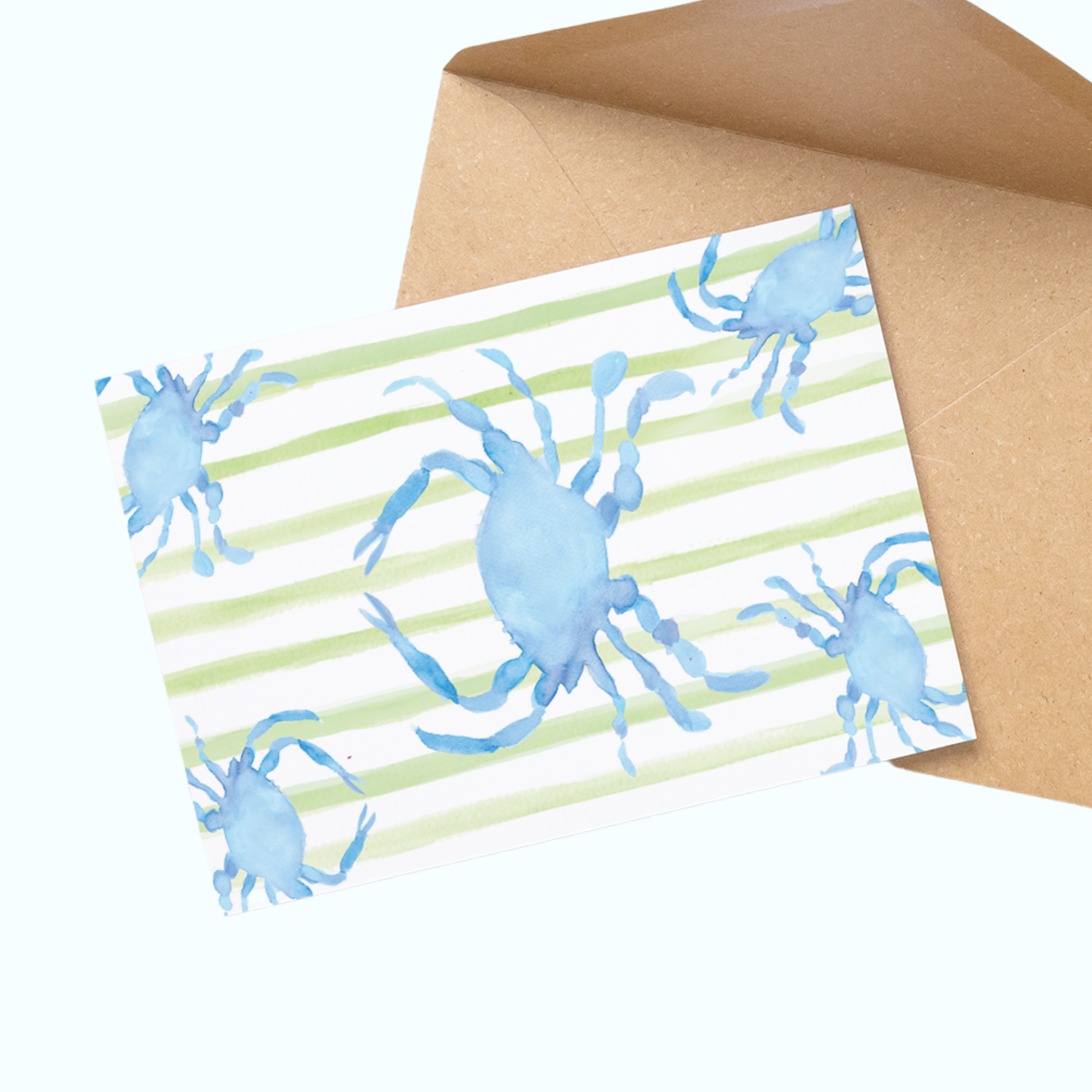 Dear You Paperie – wholesale Everyday greeting card – SHELLABRATE COASTAL STRIPEY CRAB CARD2