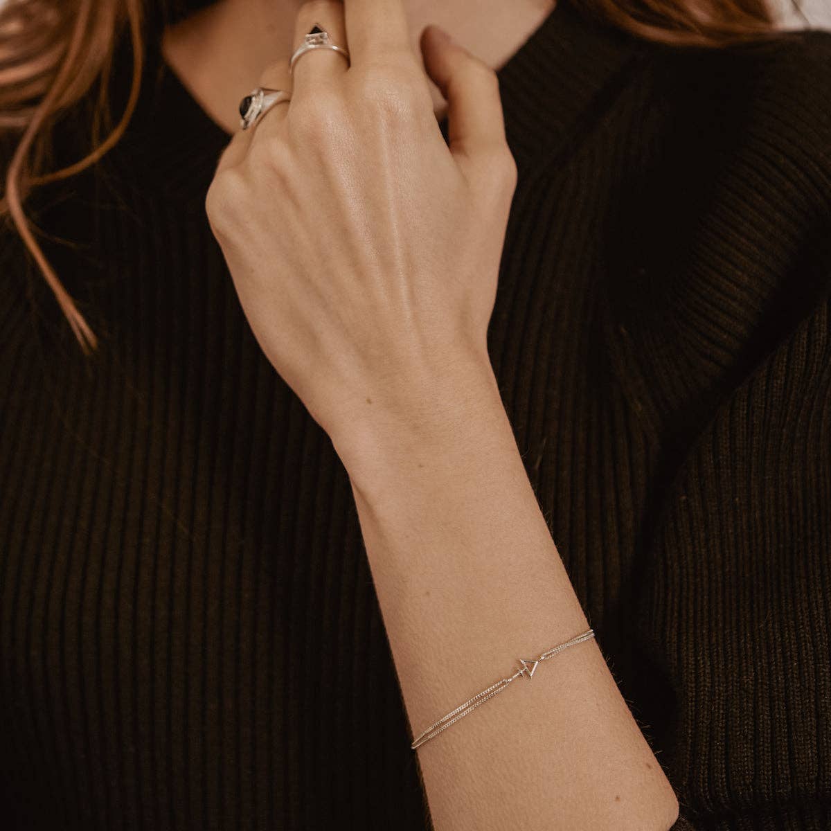 Rachel Entwistle Jewellery - Venta al por mayor Pulseras de cadenas y eslabones - Pulsera Tria Prima Plata4