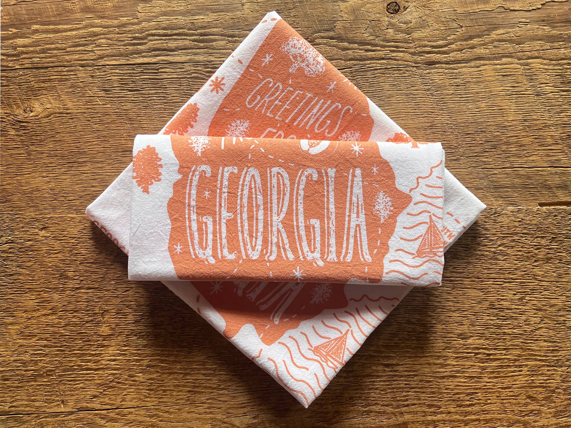 Noteworthy Paper & Press - Wholesale Tea Towel - Georgia Tea Towel1