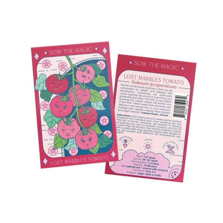 Sow the Magic - Wholesale Plant Seeds - Lost Marbles Tomato Tarot Garden + Gift Seed Pacaket