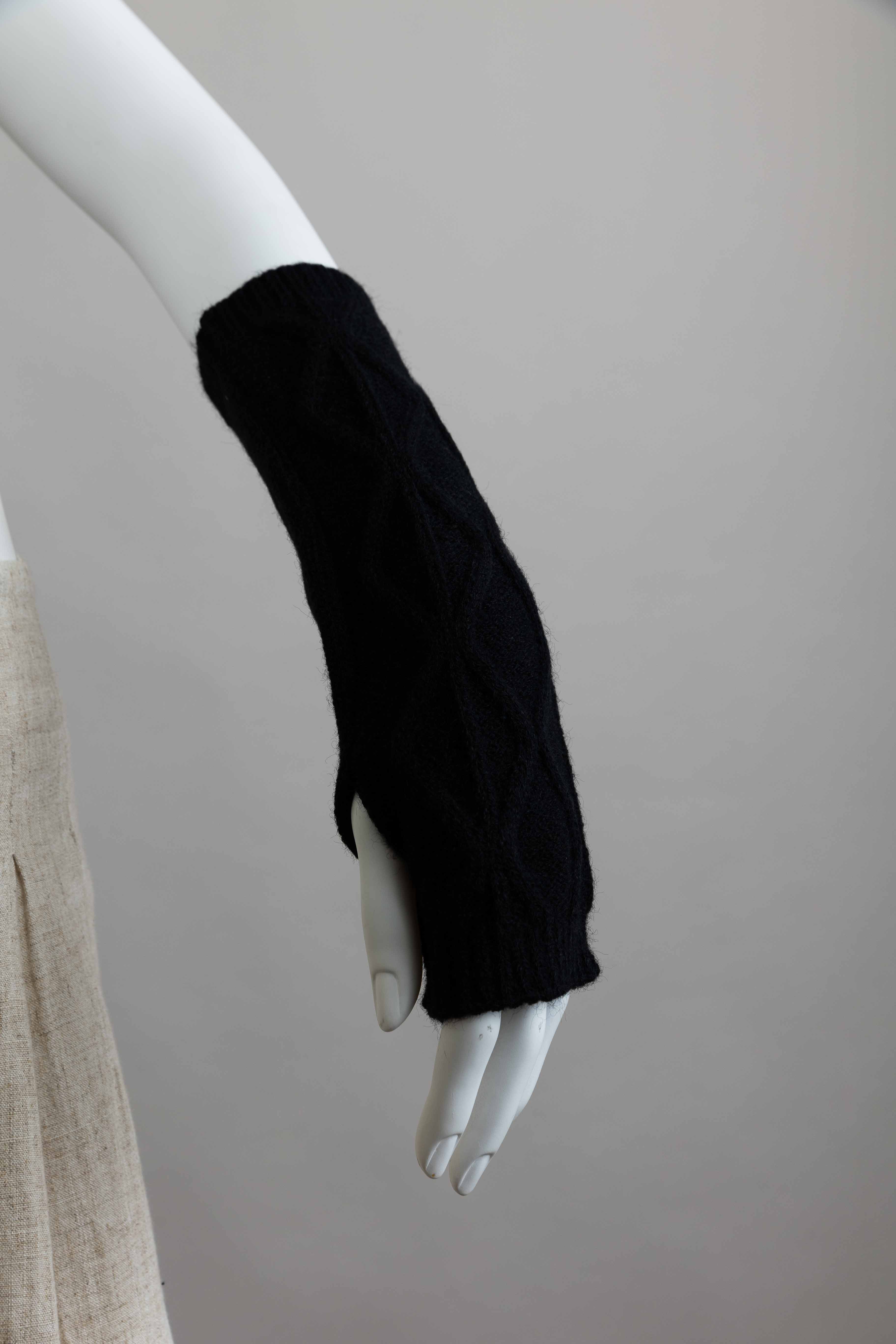 Leto Accessories – Aquecedores de braço – Mulher por atacado – Luva sem Dedos Macia Aran em Malha - Fácil para Textos📱3